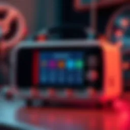 A close-up of an alarm radio with the display showing changing stations, illustrating a strange malfunction.
