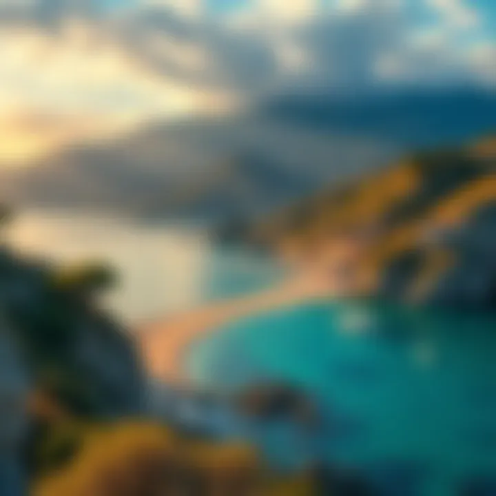 Breathtaking Views of Albania's Coastline Stunning seaside landscape showcasing the beauty of Albanian beaches and mountains