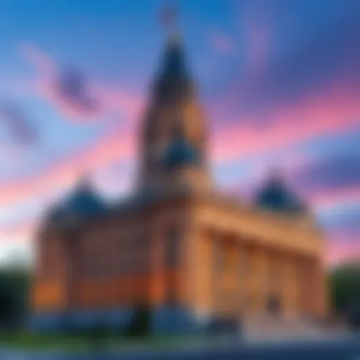 The Masonic Temple in Albany, NY, showcasing its unique architectural design and prominent façade.