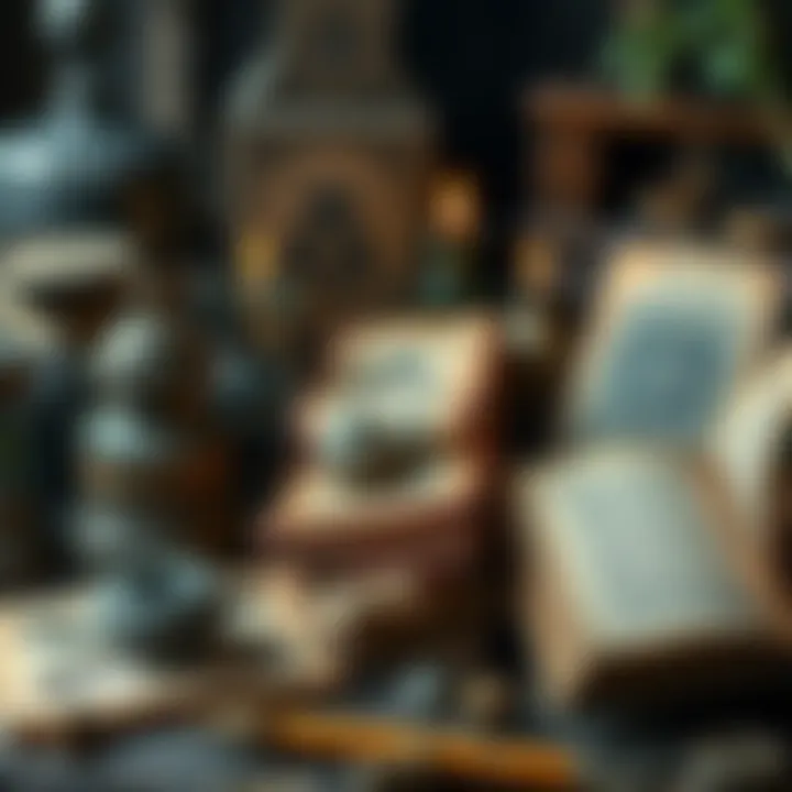 Alchemy PDFs Cover A collection of Alchemy PDFs for study, featuring historical references and symbols related to alchemy, such as a philosopher's stone and ancient texts.
