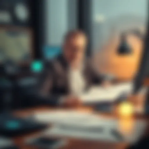 Alex Jones sitting at a desk with maps and notes about the Iran war, showing his thoughts on the situation.