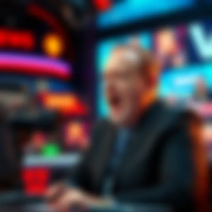 Alex Jones yelling on air, looking frustrated as a co-host leaves the set