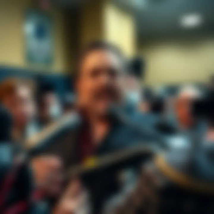 Alex Jones speaking passionately at a press conference about Charlie Kirk's death, surrounded by media and supporters