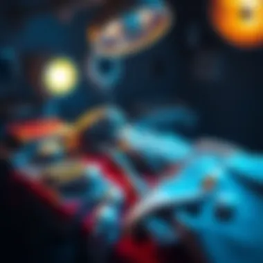 A close-up of an alien autopsy scene with a grey alien on a table, surrounded by medical equipment, evoking curiosity about extraterrestrial life.
