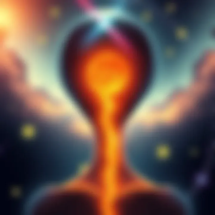 An illustration showing a person with a glowing head connected to a starry background, symbolizing thought communication with aliens and Bashar.