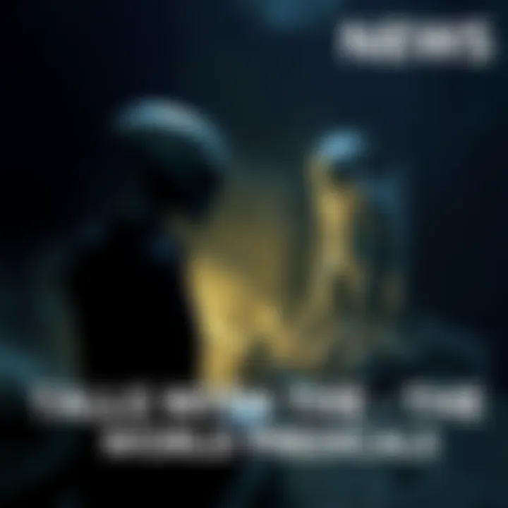 A person talking to an alien figure in a darkened setting, with a glowing atmosphere, hinting at a significant conversation about Earth’s future.