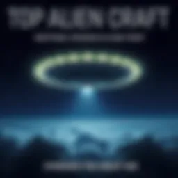 A glowing unidentified flying object hovering in the starry night sky, casting light on the surrounding clouds.