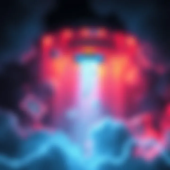 A depiction of an otherworldly scene illustrating an alien abduction experience with ethereal light and floating sensations.