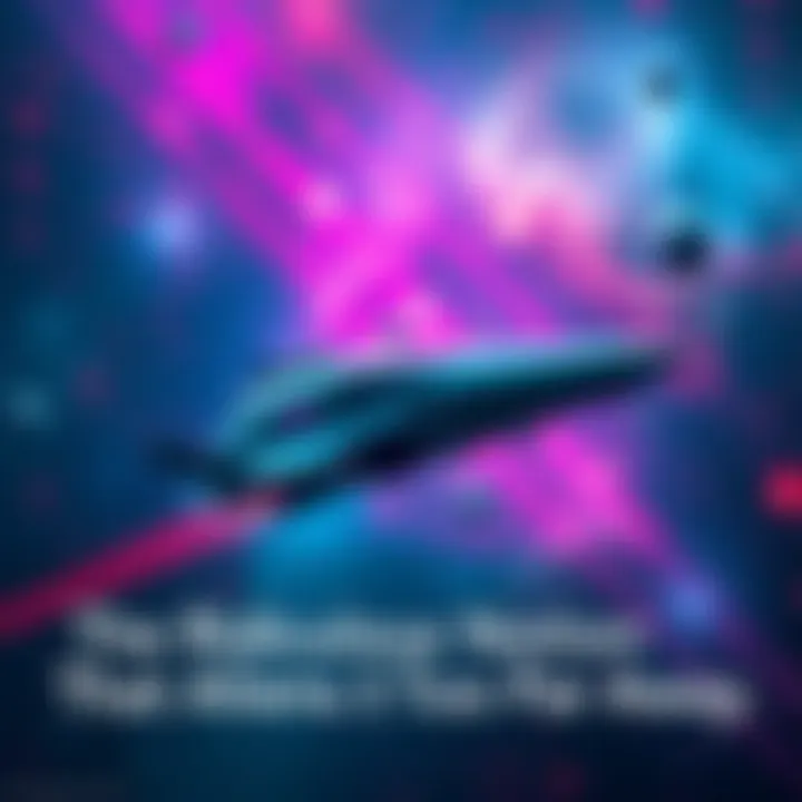 A futuristic spaceship traveling through a colorful galaxy, symbolizing the quest for extraterrestrial life.