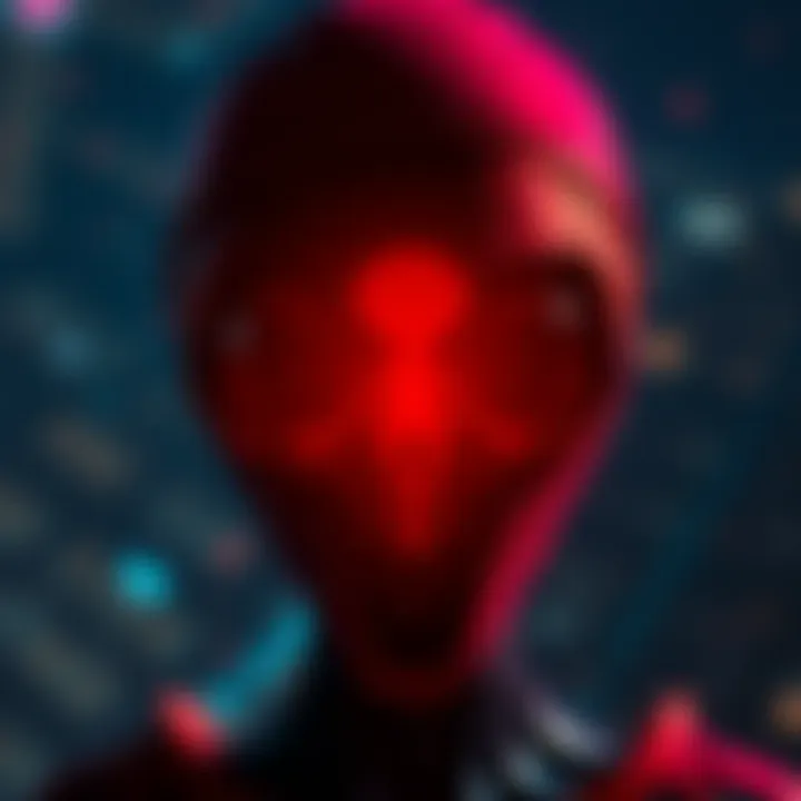 A user showcases the famous alien image from 4Chan in a YouTube video presentation.