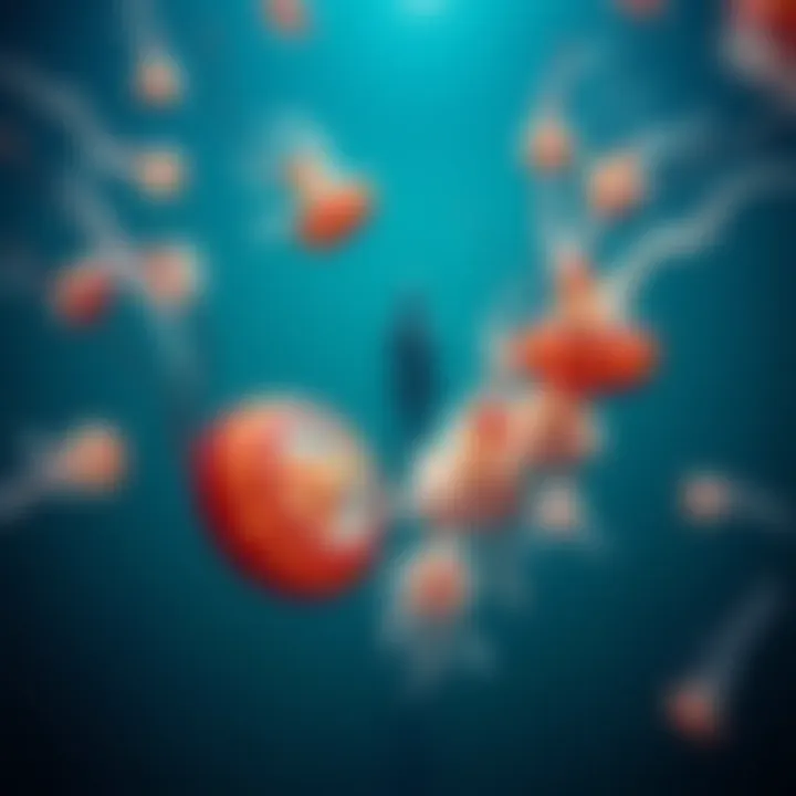 A still image showing what appears to be an alien figure near a jellyfish in the water