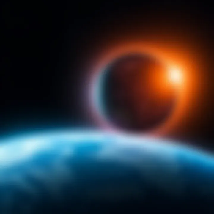 A visual representation of the interstellar object 3I/Atlas as it approaches Earth, showing a glowing celestial body in space with stars in the background.