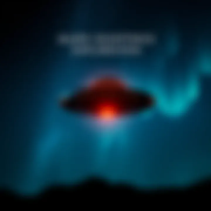 A silhouette of a UFO in a night sky with bright stars, symbolizing theories on alien encounters and their intentions.