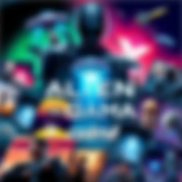 Alien and UFO Game Collage A collage showcasing various characters and scenes from popular alien and UFO-themed video games, featuring spaceships, extraterrestrial creatures, and iconic game logos.