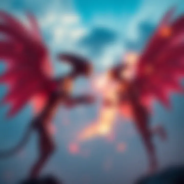 Aliens and Angels A visual comparison of alien figures and angelic beings with glowing lights in the sky, symbolizing the connection between them.