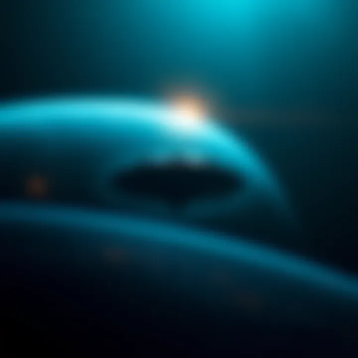 Aliens Observing Earth from Afar A distant view of Earth with an alien spacecraft hovering quietly in space, watching without engaging.