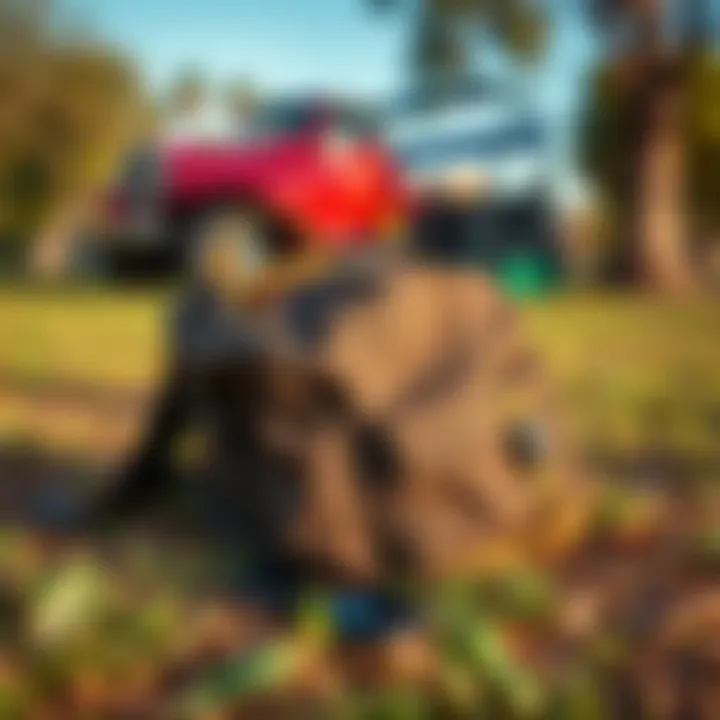 A backpack and a phone left behind in a park, representing the disappearance of Alissa Turney.