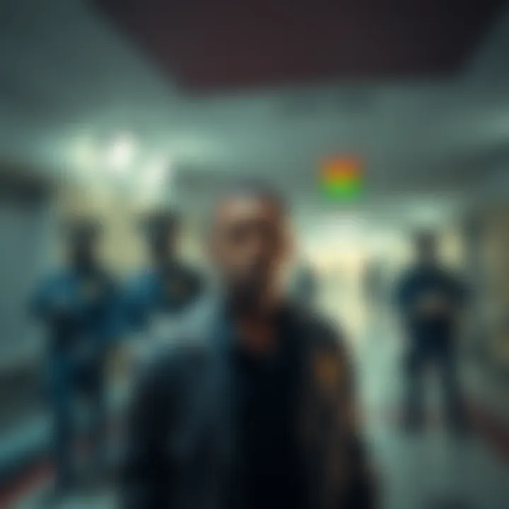 A man shares his experience of being abducted near Grady Memorial Hospital, with shadowy figures in police attire nearby.