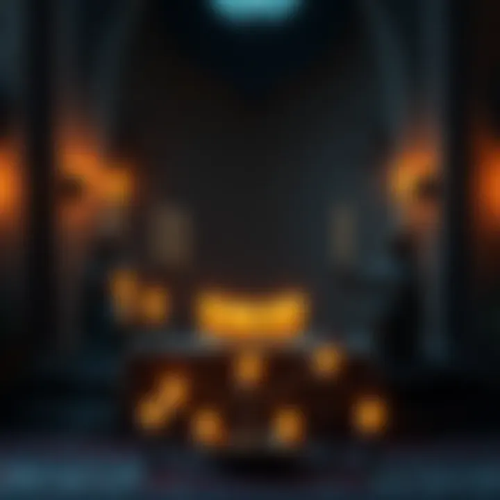 Altar with Hecate and Lugh A candlelit altar featuring symbols of Hecate and Lugh, representing their shared space in a spiritual setting