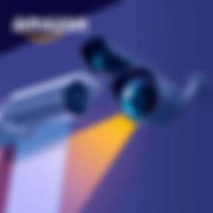 Illustration showing Amazon's Ring and Blink cameras integrated with Flock, highlighting concerns about privacy and surveillance.