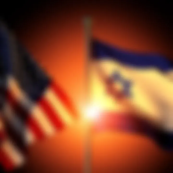 American and Israeli flags side by side, representing political and business ties between the two nations