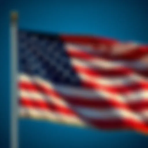 An American flag featuring symbols representing Judaism and Christianity, sparking discussion on America's founding values