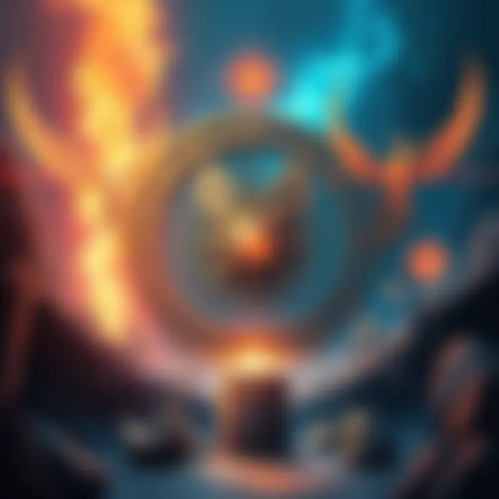 Illustration of ancient symbols related to gnosticism and platonic philosophy, showcasing a blend of mystical and philosophical elements.