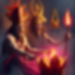 A depiction of ancient deities like Zeus and Ra, illustrating their influence on monotheistic beliefs, with symbolic elements of spirituality around them.