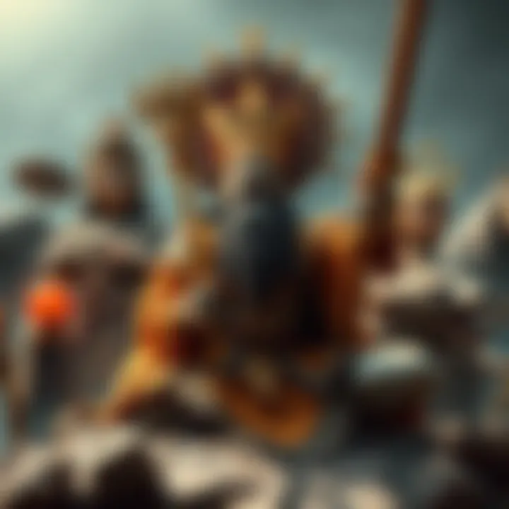 Ancient Gods and Mythology A collage of symbols representing various ancient gods from different cultures, showcasing their creativity in myth-making.