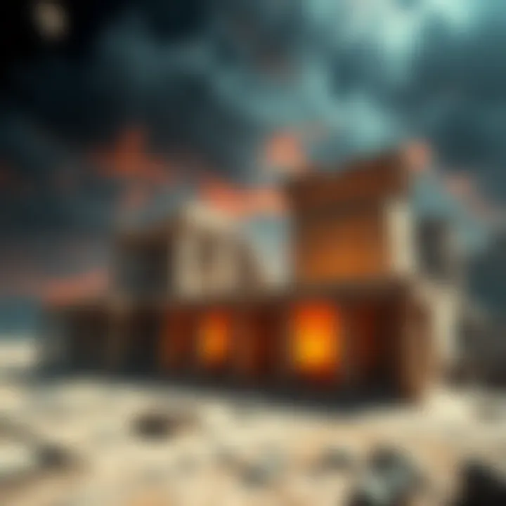 A depiction of ancient Egyptian symbols and ruins representing lost wisdom and the decline of civilization