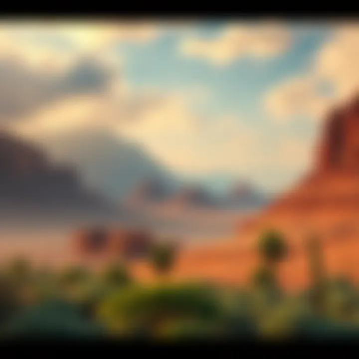 A vibrant prehistoric Sahara filled with greenery and wildlife, showcasing remnants of ancient human cultures and settlements.