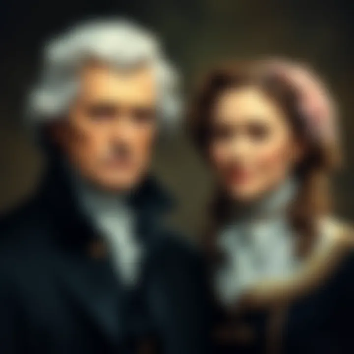 Portrait of Andrew Jackson with Rachel Jackson, highlighting their historic bond