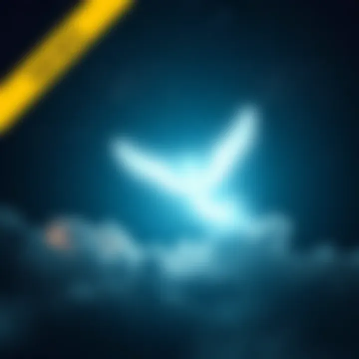 A bright angel figure appears in a starry night sky, radiating light and surrounded by soft clouds.