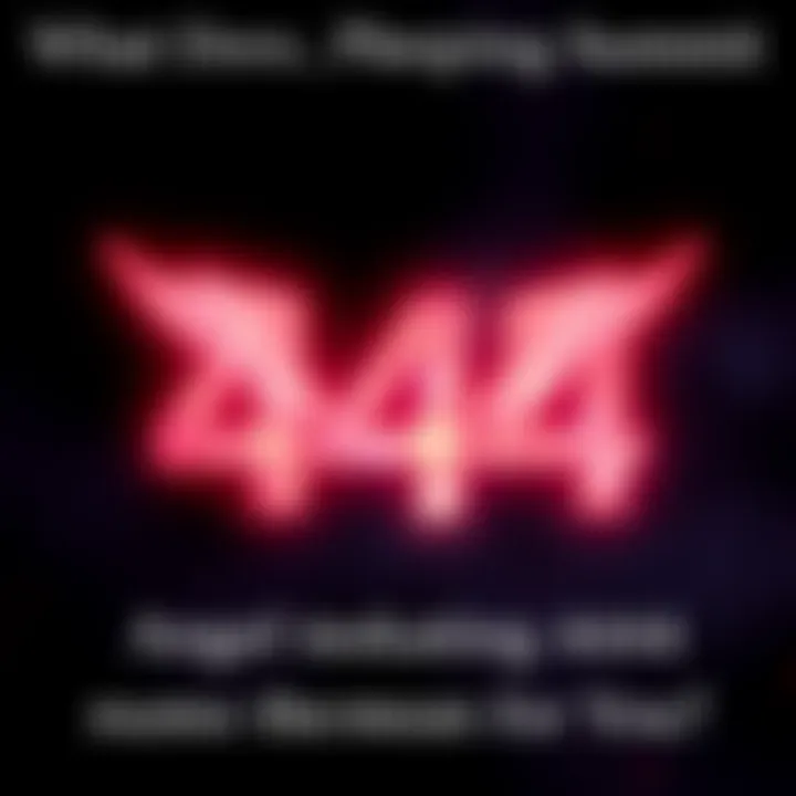 The numbers 444 glowing brightly against a dark background, symbolizing guidance and support.