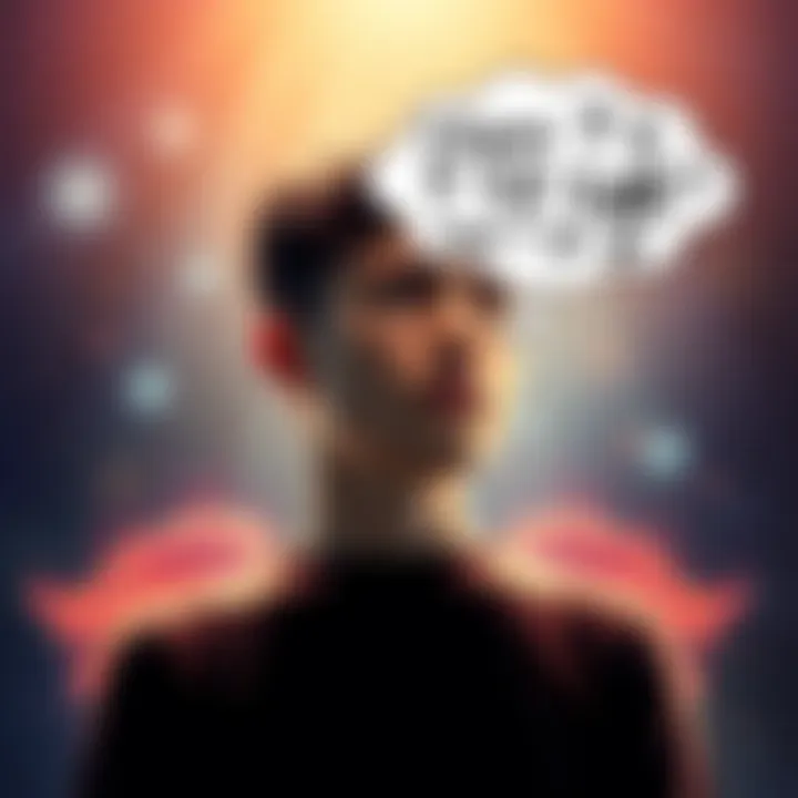 A person confused while looking at numbers and symbols related to angel numbers, with a thought bubble showing mixed interpretations.