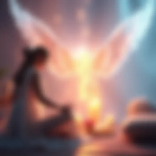 A calming scene depicting a peaceful Reiki healing session with soft light and gentle energy flow, inviting participants for energy pulling and cord cutting