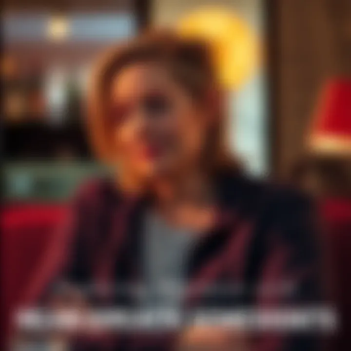 Angie Fenimore discussing her near-death experience, looking thoughtful and reflective