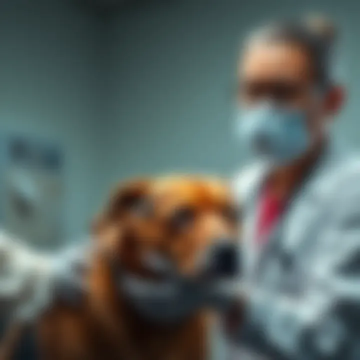 Exploring Animal Care as Selfless Service A compassionate veterinarian tending to a dog with love