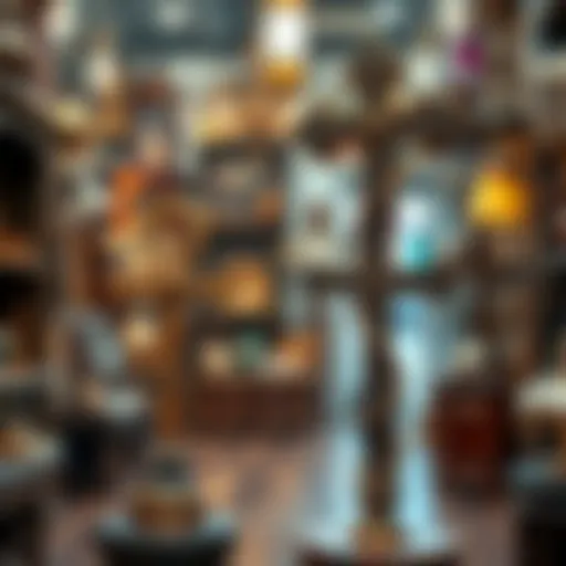 Ankh and cross symbols side by side for comparison in an antique shop setting