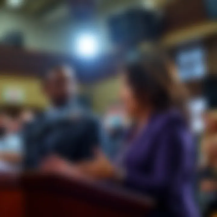 Anna Paulina Luna speaking at a podium, alleging fraud against Governor Tim Walz and Attorney General Keith Ellison with a crowd in the background.