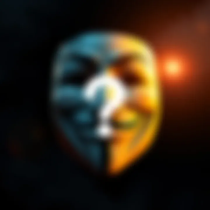 The logo of Anonymous with a question mark overlay, symbolizing the uncertainty after their promised leaks.