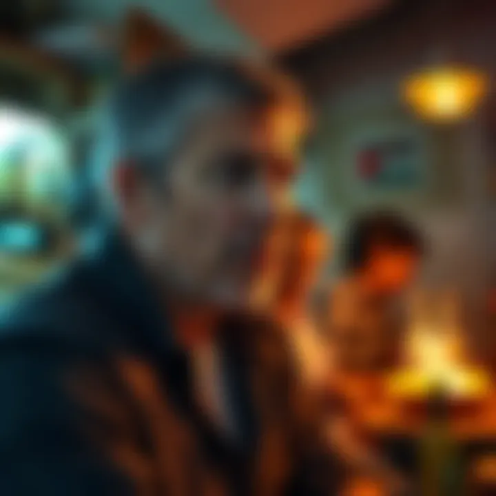 Anthony Bourdain talking with local Palestinians in the West Bank, showcasing their daily lives and experiences.