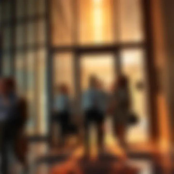 Group of employees leaving a building, expressing concern over safety issues related to AI research
