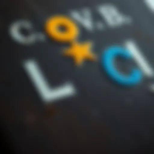 Close-up of an antique World War I military box showing white lettering and a yellow symbol with a blue 'C'.