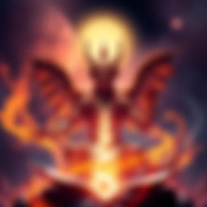 Anunnaki Dragon Lord surrounded by energy symbols, representing the harnessing of Kundalini for spiritual growth.