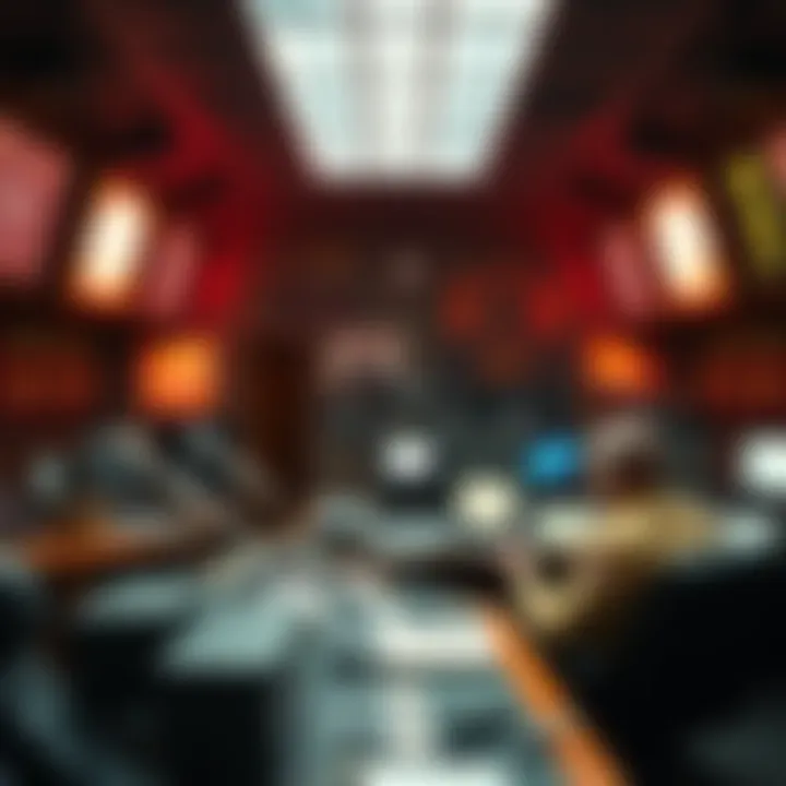 A scene depicting NASA's Mission Control with engineers working on Apollo 13, focused on communications and problem-solving.