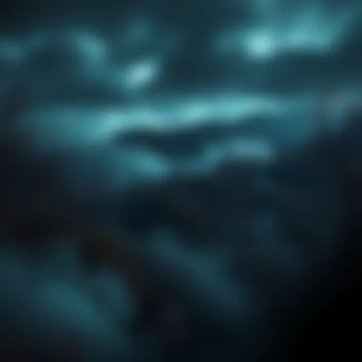 A spooky forest in the Appalachian Mountains with mist and shadows, hinting at legends of ghosts and cryptids