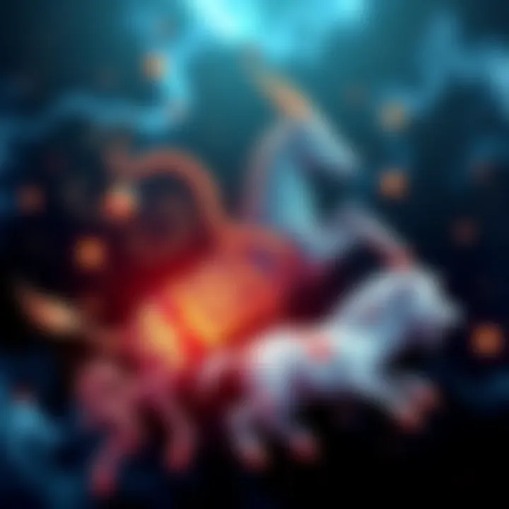 An artistic representation blending the Aquarius symbol with elements of Chinese Zodiac animals, showcasing harmony between two astrological systems.