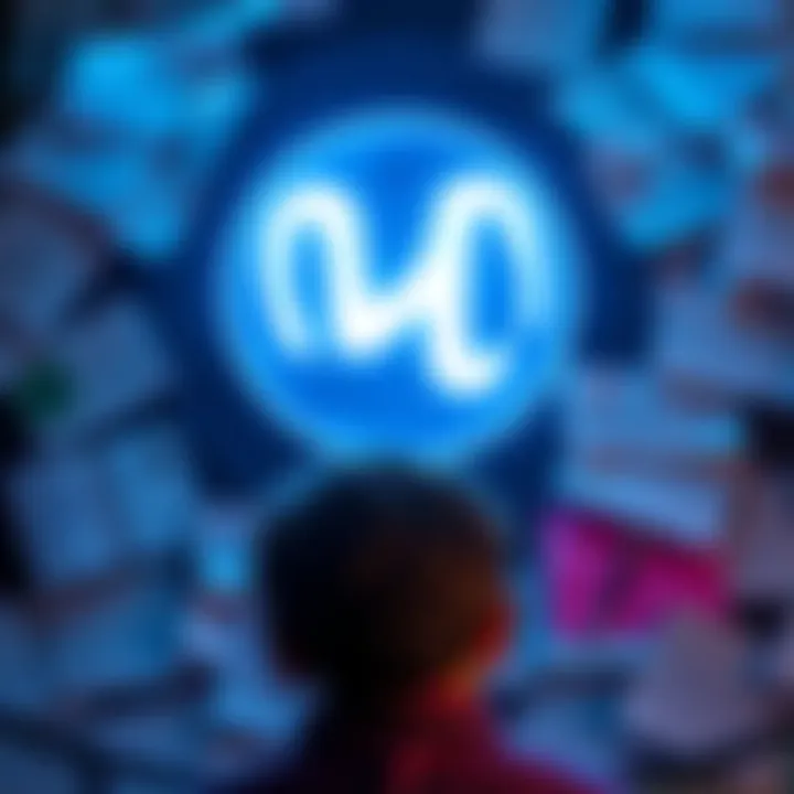 A person looks thoughtfully at the Aquarius symbol while surrounded by notes about ADHD, reflecting on their experience