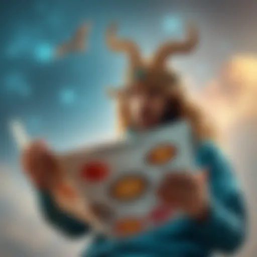 An Aquarius looking surprised while reading their astrology chart, revealing they are actually a Capricorn Sun.